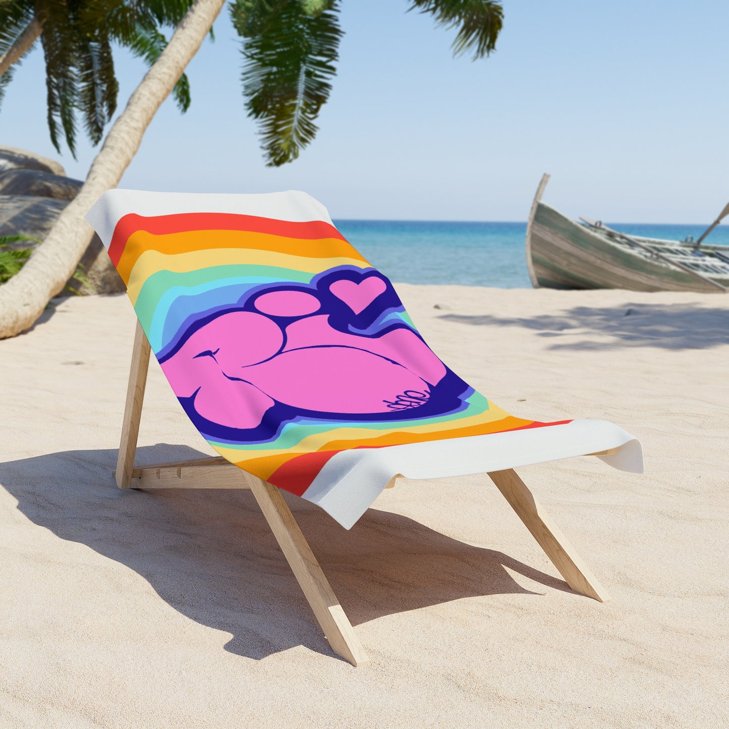 RI LOVE -Rainbow Beach Towel