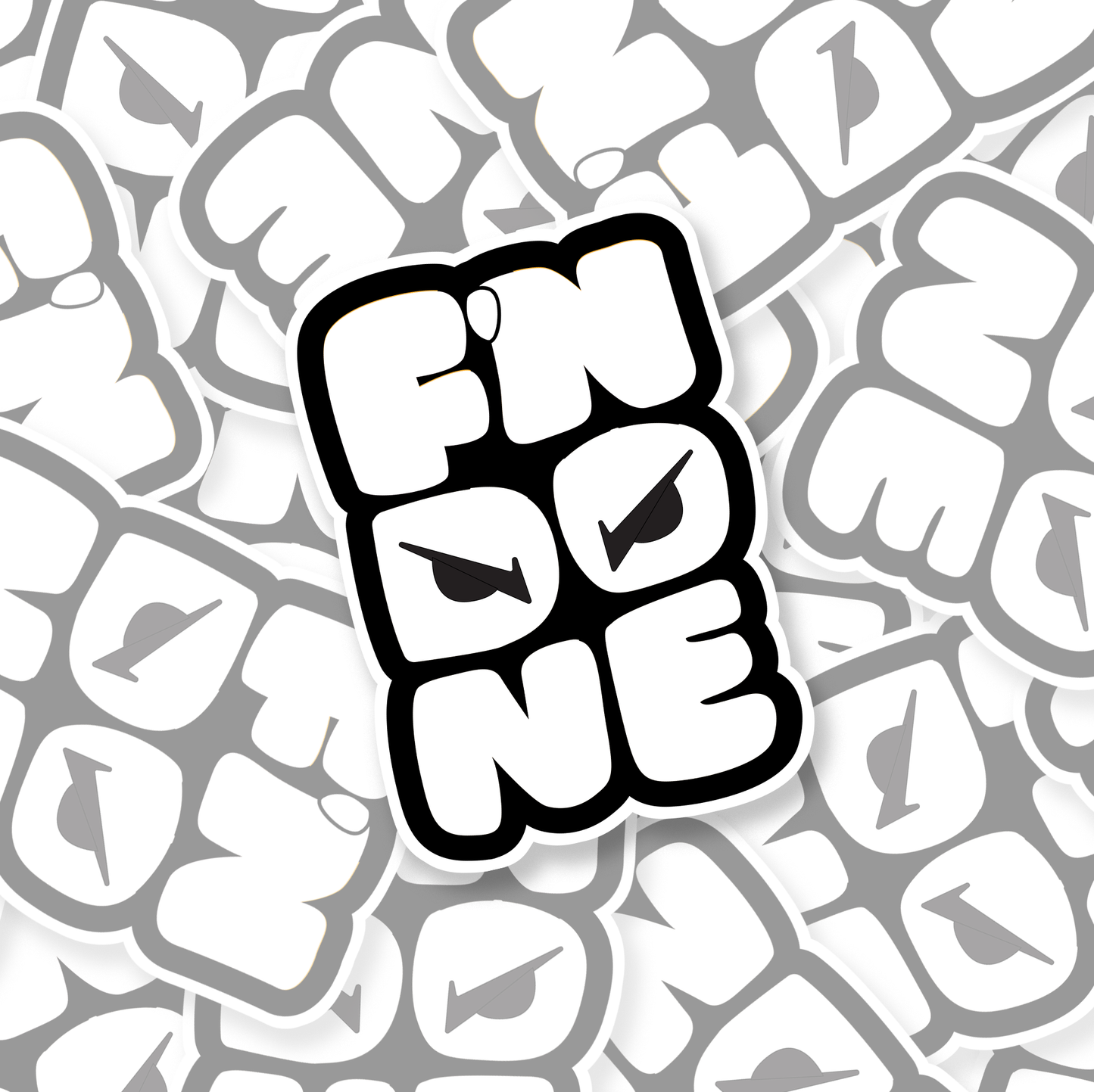 Bold FN DONE Kiss-Cut Stickers - Laptop Decor, Gift for Friends, Skateboard Accessories, Unique Wall Art, Sticker Collection