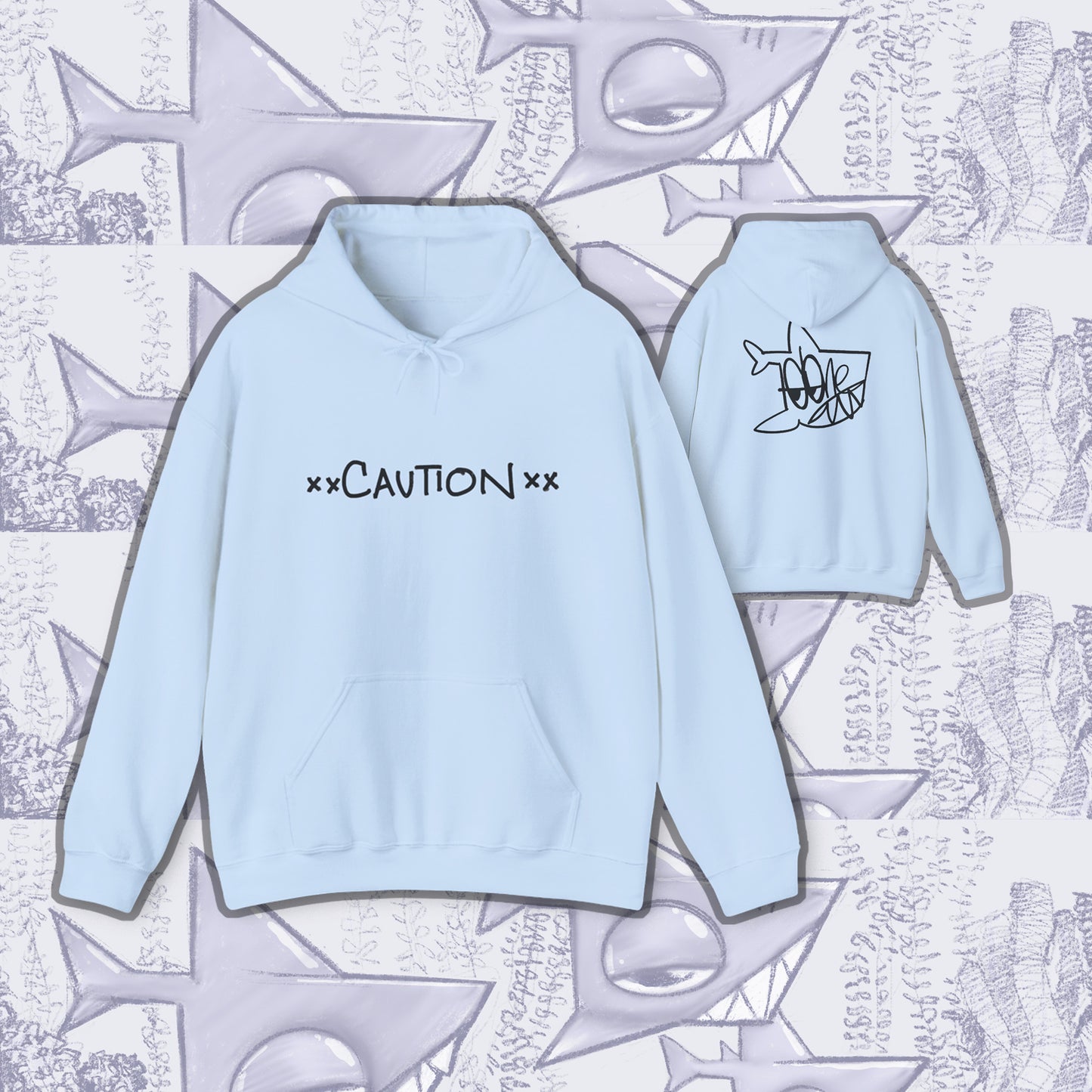 **CAUTION** - DONE Shark - Hoodie Pullover