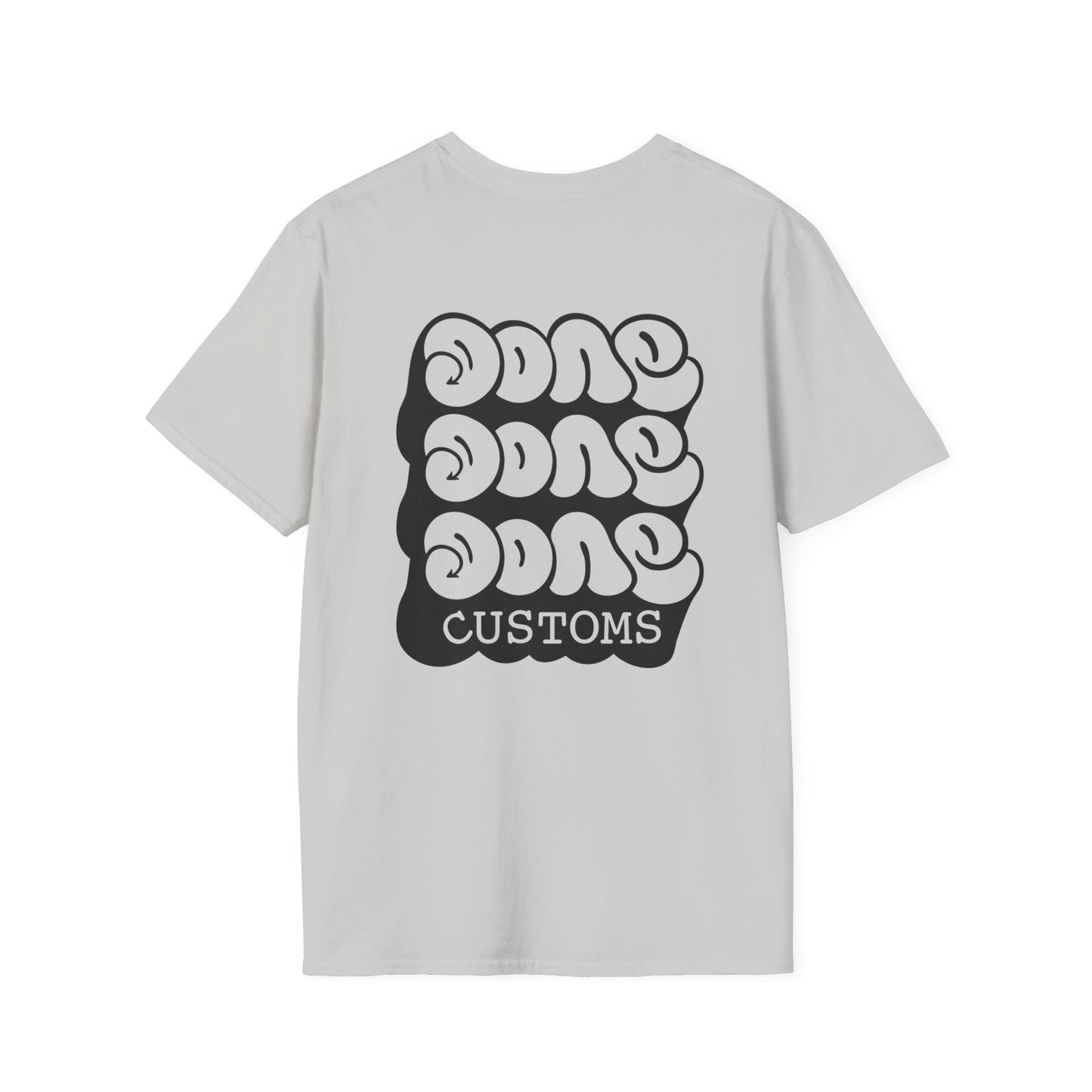"TRIPLE DONE Customs" Trendy Graphic T-Shirt for Casual Vibes, Everyday Wear, Unisex Apparel, Cool Custom Tees