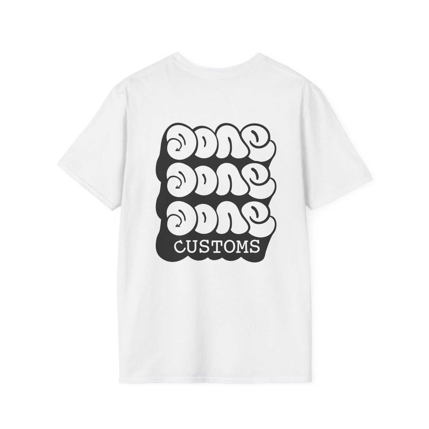 "TRIPLE DONE Customs" Trendy Graphic T-Shirt for Casual Vibes, Everyday Wear, Unisex Apparel, Cool Custom Tees