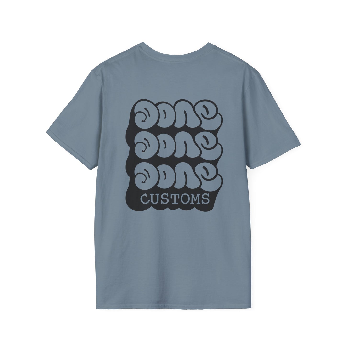 "TRIPLE DONE Customs" Trendy Graphic T-Shirt for Casual Vibes, Everyday Wear, Unisex Apparel, Cool Custom Tees