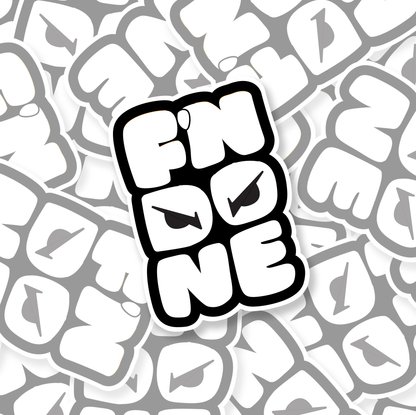 Bold FN DONE - Kiss-Cut Stickers