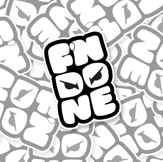 Bold FN DONE - Kiss-Cut Stickers