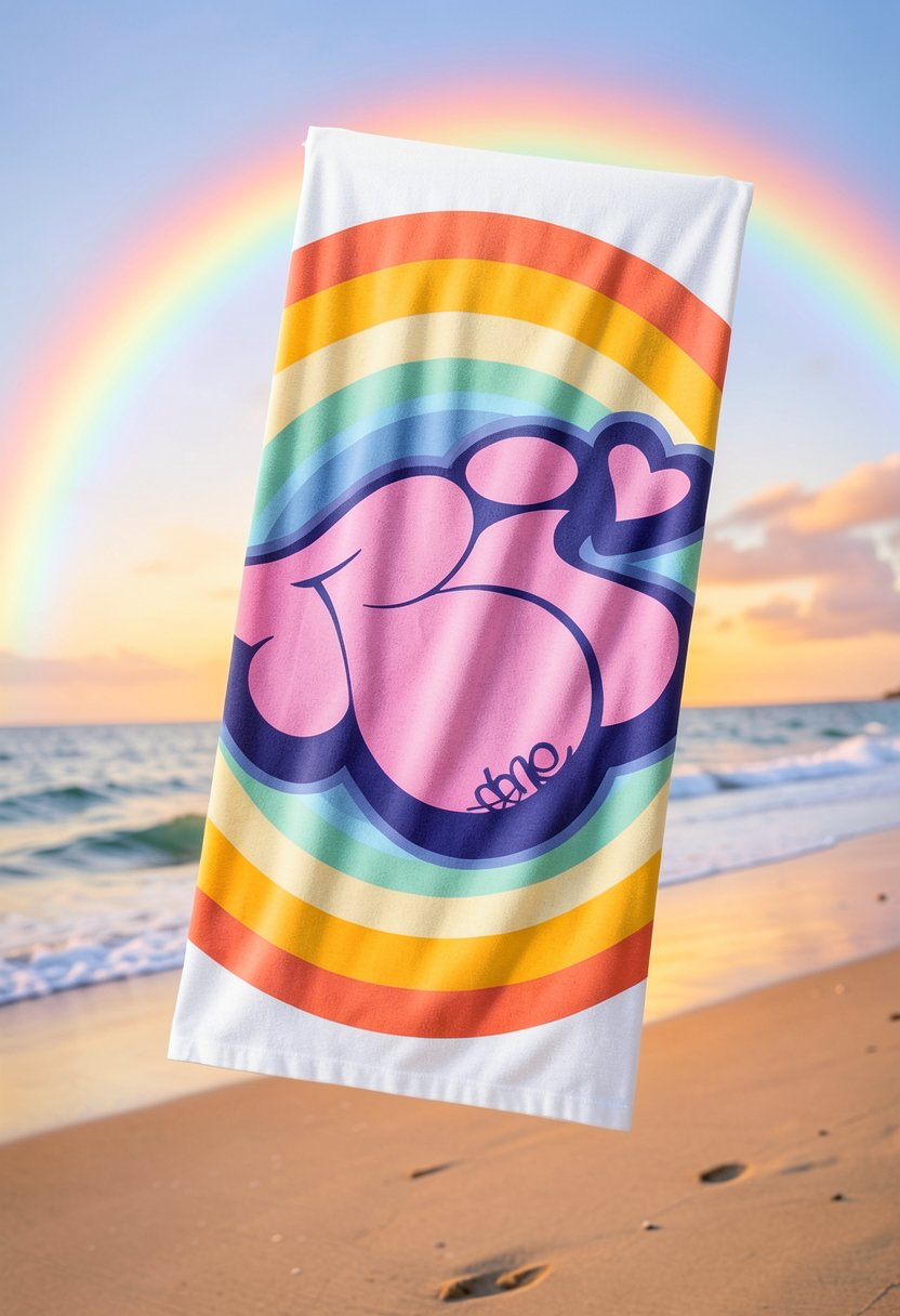 RI LOVE -Rainbow Beach Towel