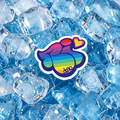 RI LOVE - RAINBOW pRIde Sticker