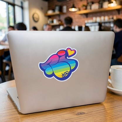 RI LOVE - RAINBOW pRIde Sticker