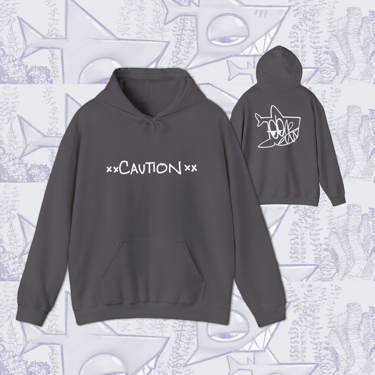 **CAUTION** - DONE Shark  - Hoodie Pullover