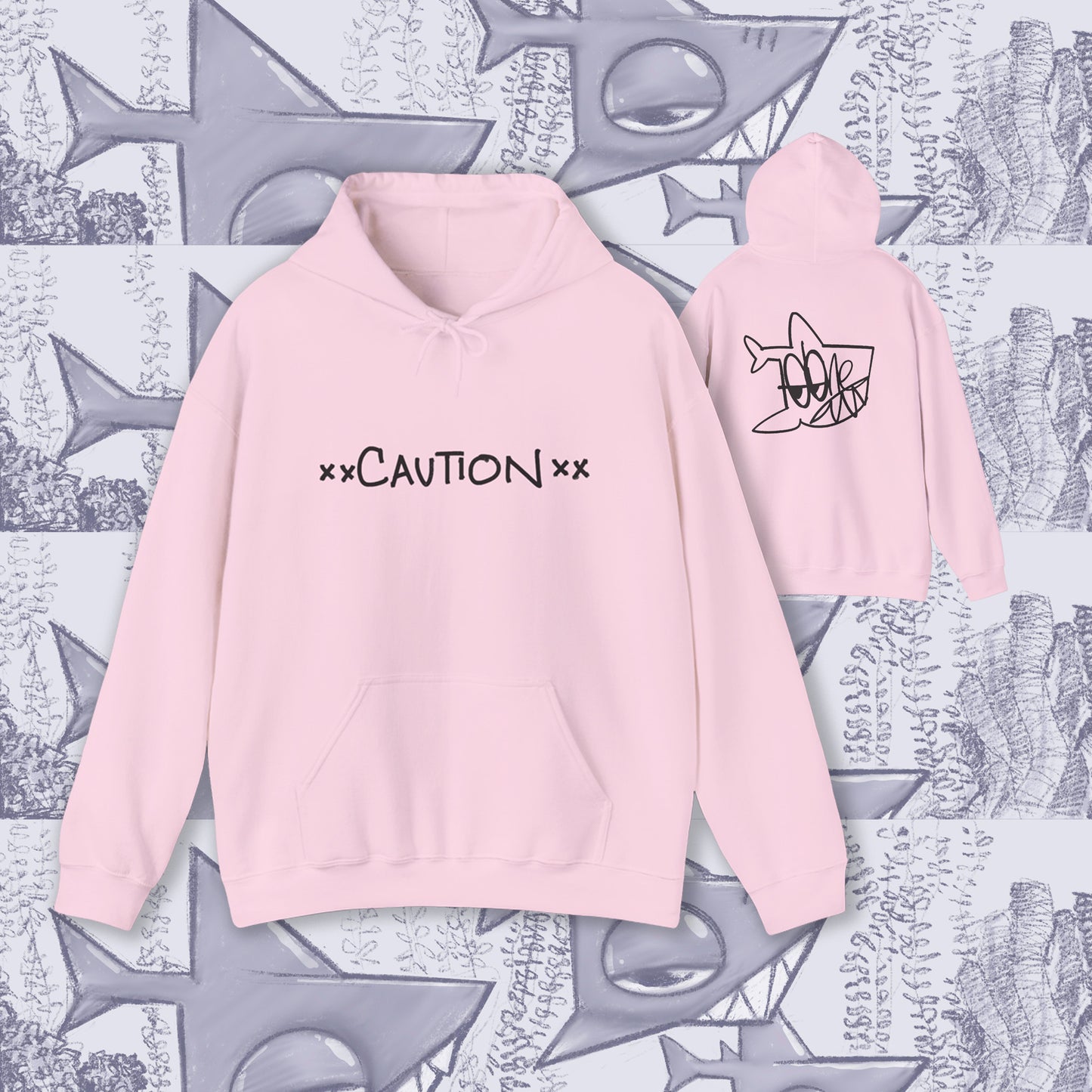 **CAUTION** - DONE Shark  - Hoodie Pullover