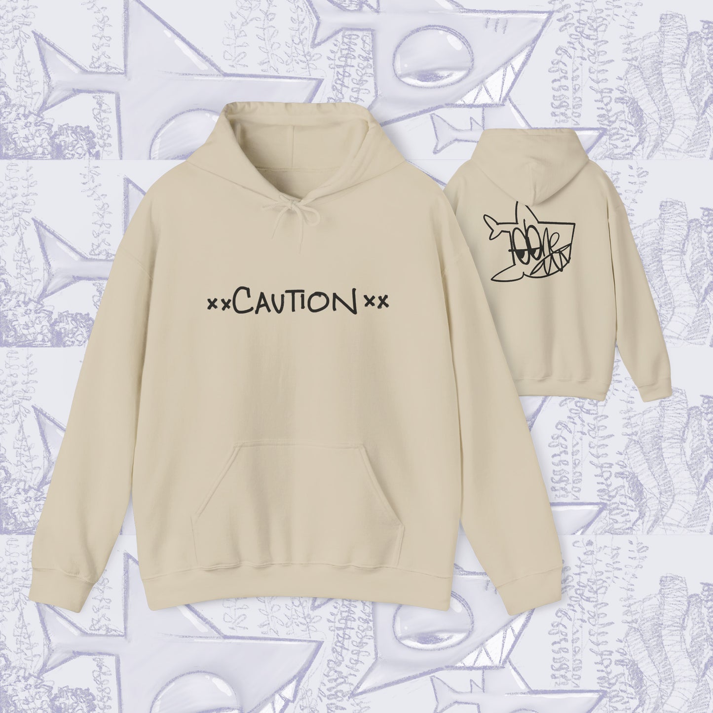 **CAUTION** - DONE Shark  - Hoodie Pullover