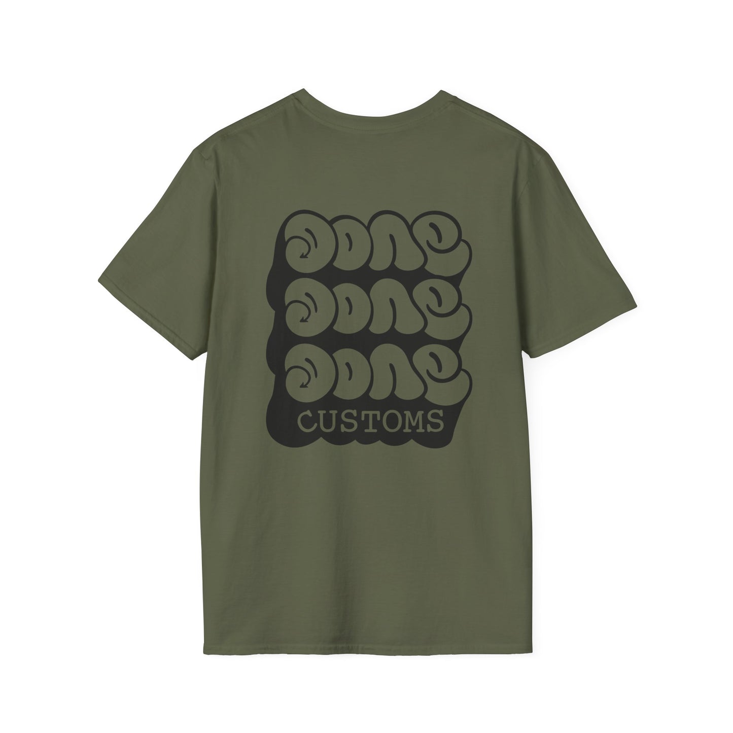 "TRIPLE DONE Customs" Trendy Graphic T-Shirt for Casual Vibes, Everyday Wear, Unisex Apparel, Cool Custom Tees
