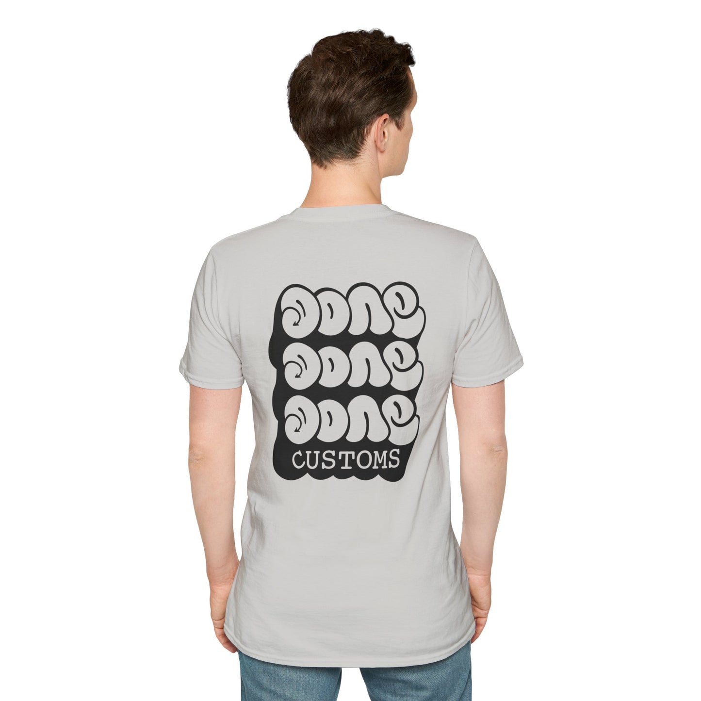 "TRIPLE DONE Customs" Trendy Graphic T-Shirt for Casual Vibes, Everyday Wear, Unisex Apparel, Cool Custom Tees